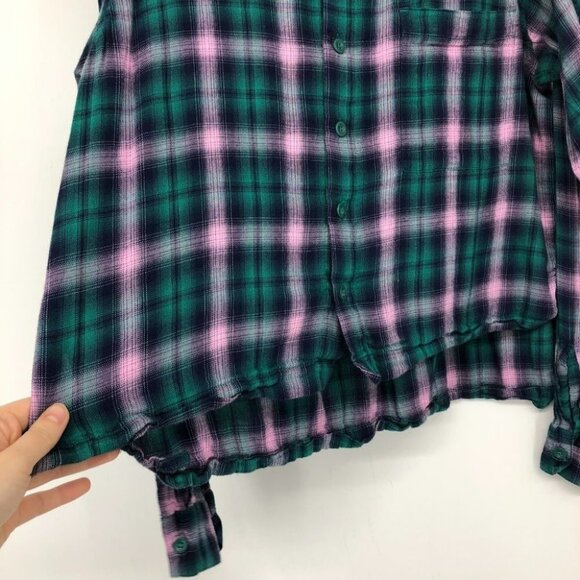 BP Green  and pink plaid button down flannel shirt - Picture 6 of 13